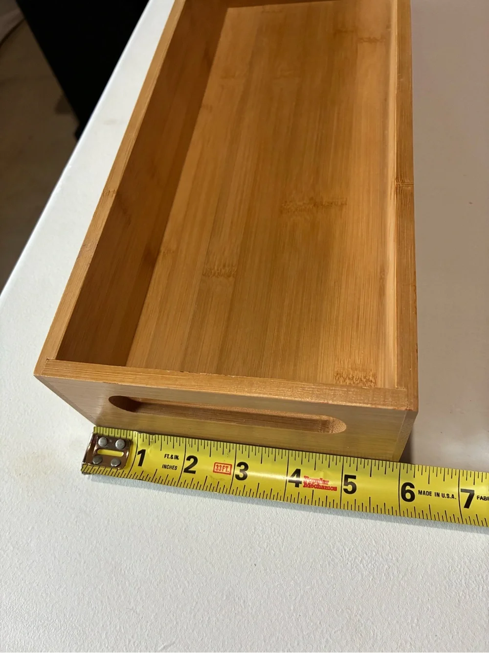 Natural Bamboo Bath Caddy Tray - Tan EUC!